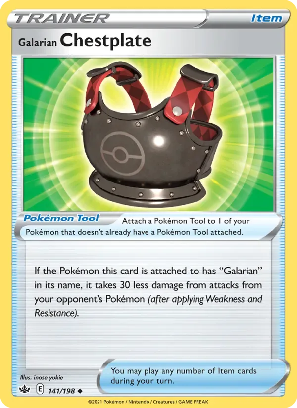 Galarian Chestplate 141/198 from Chilling Reign