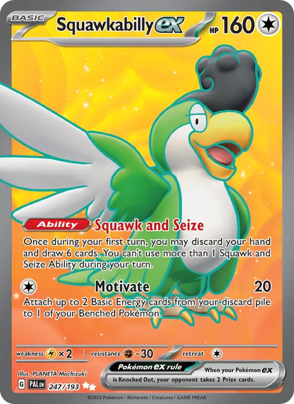 Squawkabilly ex 247/193 from Paldea Evolved