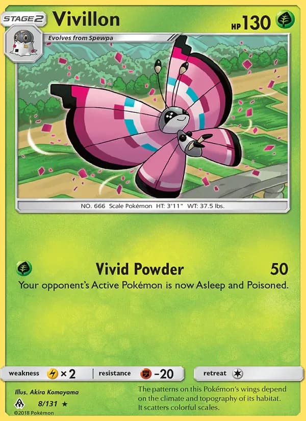 Vivillon 8/131 from Forbidden Light