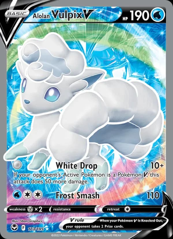 Alolan Vulpix V 173/195 from Silver Tempest