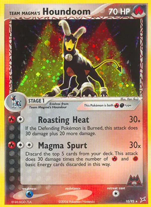 Team Magma's Houndoom 10/95 from EX Team Magma vs Team Aqua