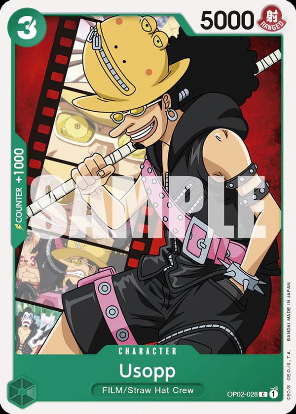 Usopp OP02-028 Official alternate printing 1