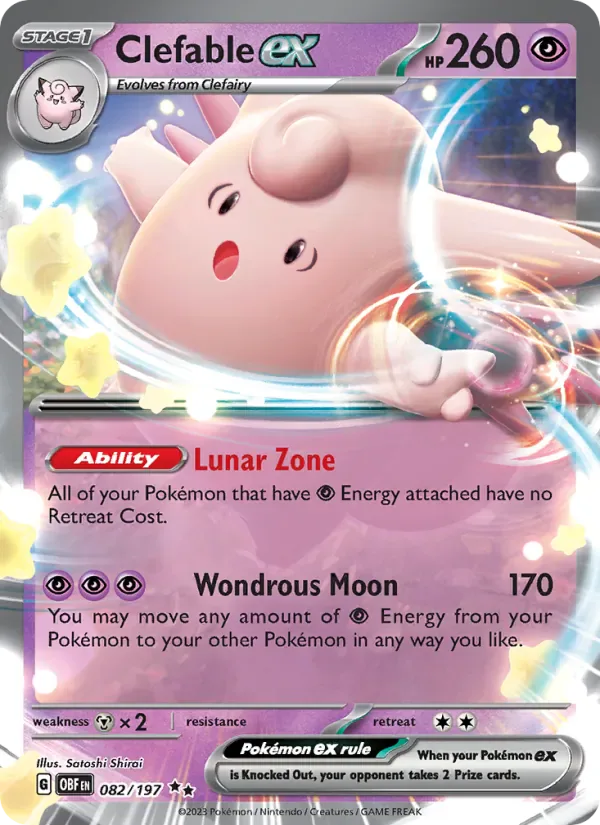 Clefable ex 082/197 from Obsidian Flames