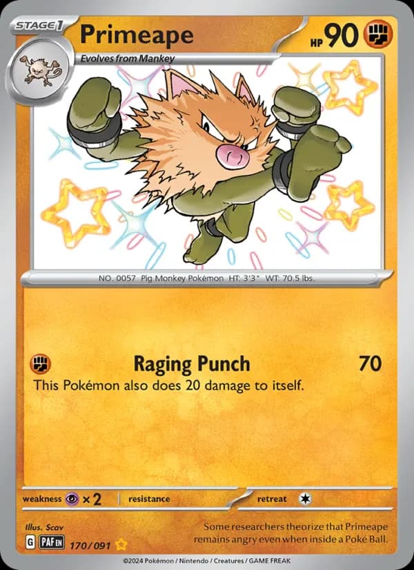 Primeape 170/91 from Paldean Fates