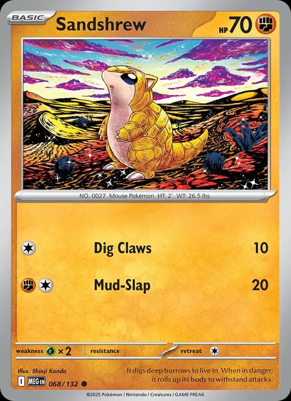 Sandshrew 068/132 from Mega Evolution