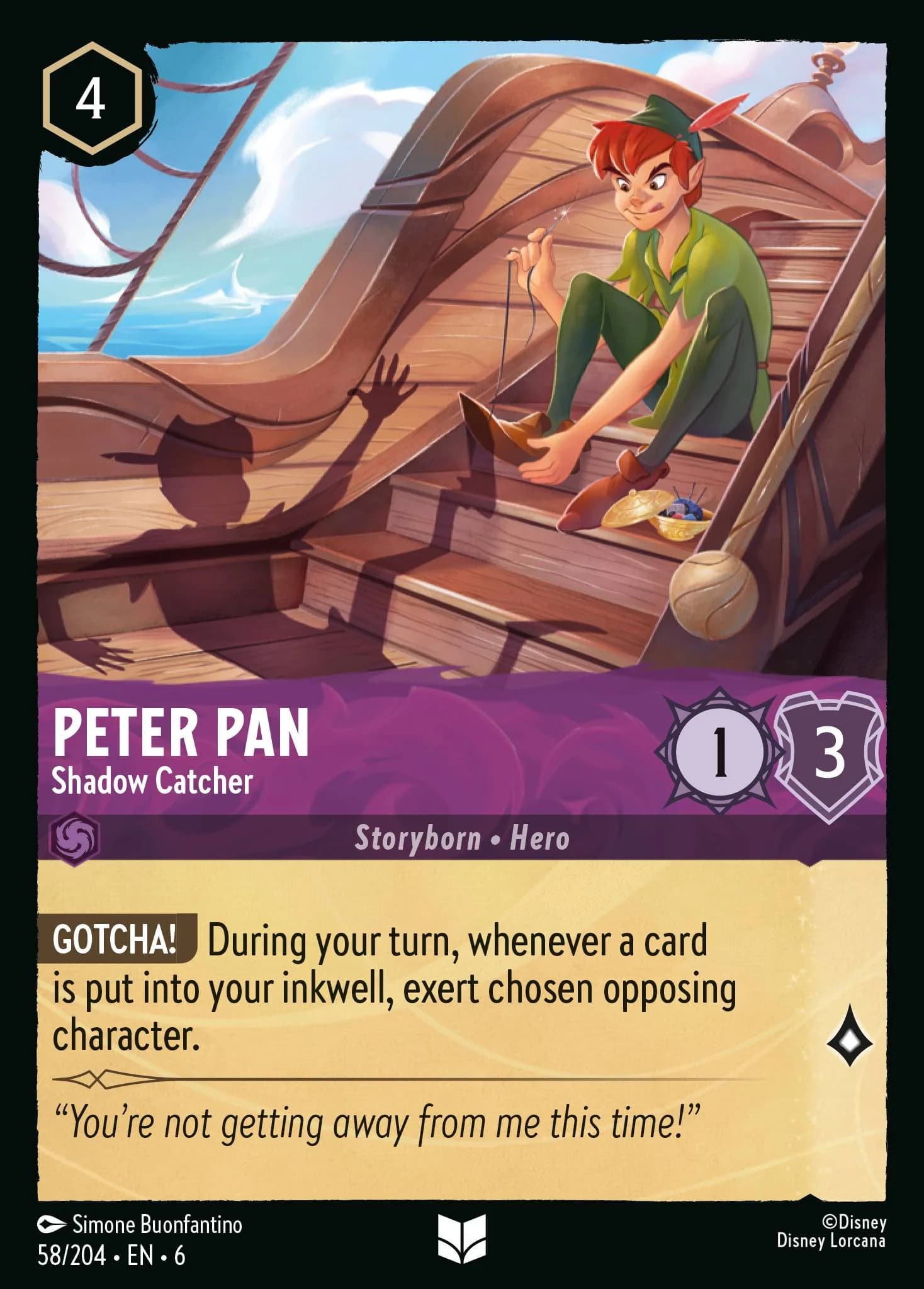 Peter Pan - Shadow Catcher 58/204 from Azurite Sea