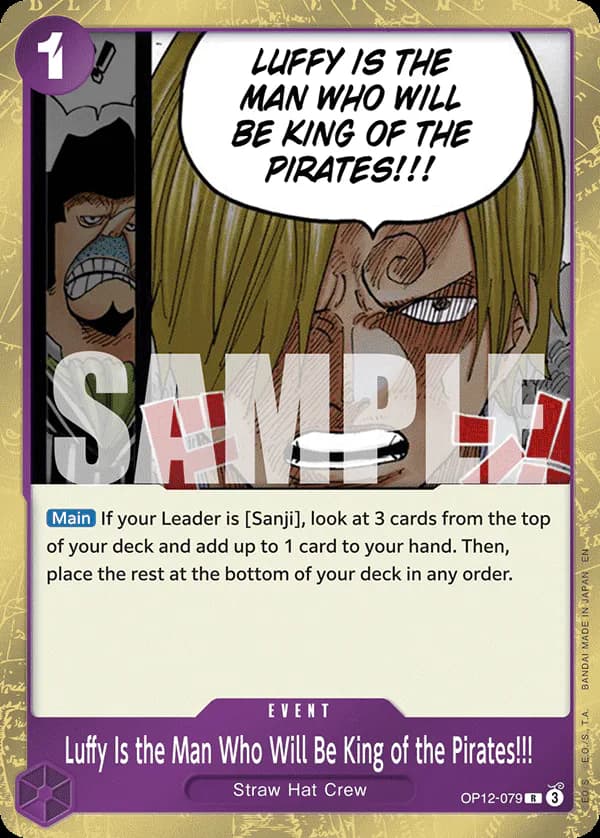 Luffy Is the Man Who Will Be King of the Pirates!!! OP12-079 Standard printing