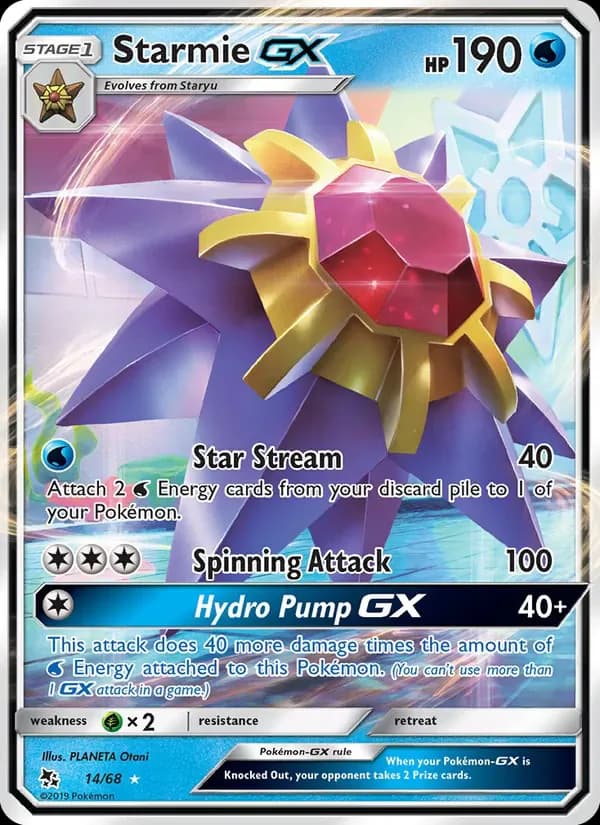 Starmie GX 14/68 from Hidden Fates