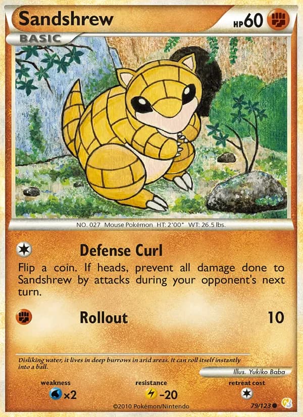 Sandshrew 79/123 from HeartGold & SoulSilver