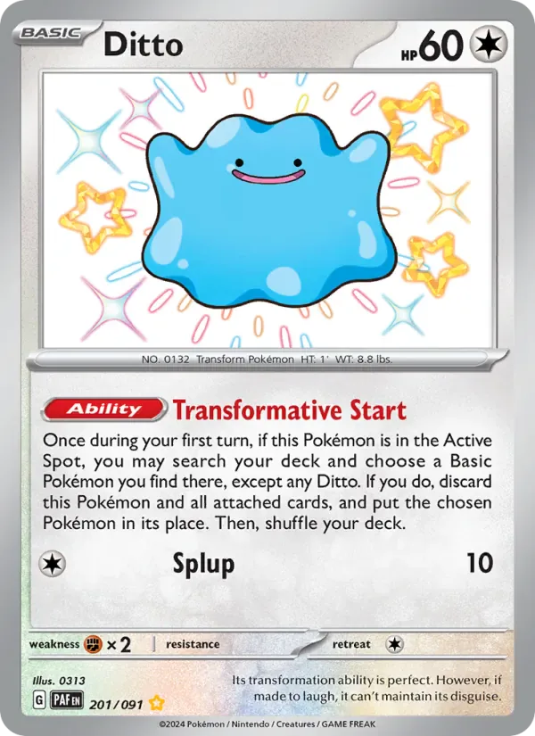 Ditto 201/91 from Paldean Fates