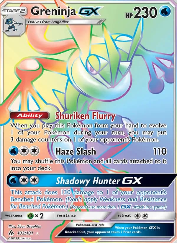 Greninja GX 133/131 from Forbidden Light
