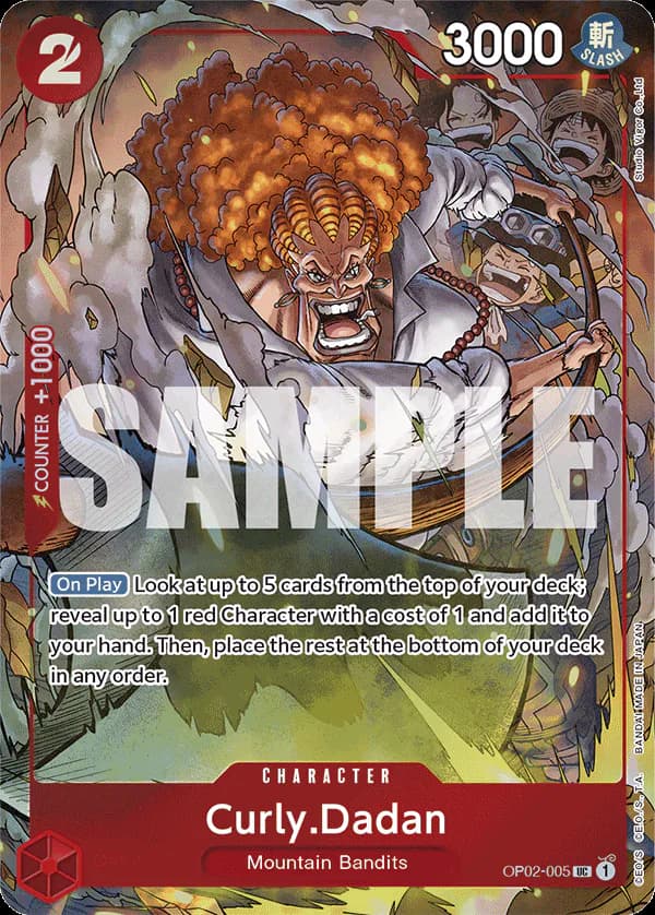 Curly.Dadan OP02-005 Official alternate printing 2