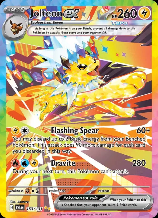 Jolteon ex 153/131 from Prismatic Evolutions