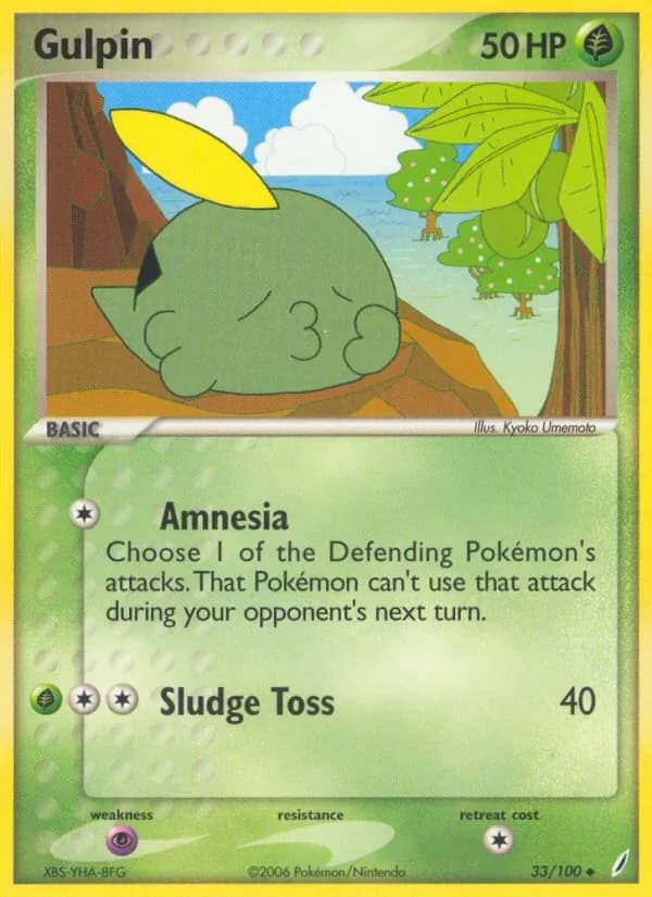 Gulpin 33/100 from EX Crystal Guardians