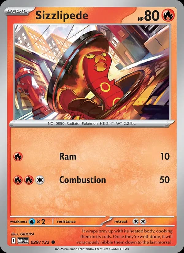 Sizzlipede 029/132 from Mega Evolution