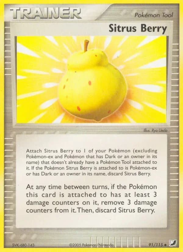Sitrus Berry 91/115 from EX Unseen Forces