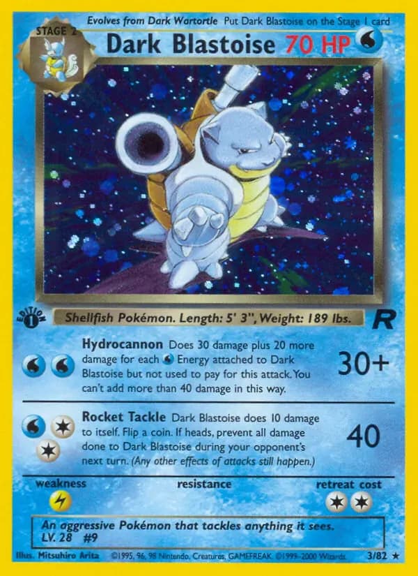Dark Blastoise 3/82 from Team Rocket