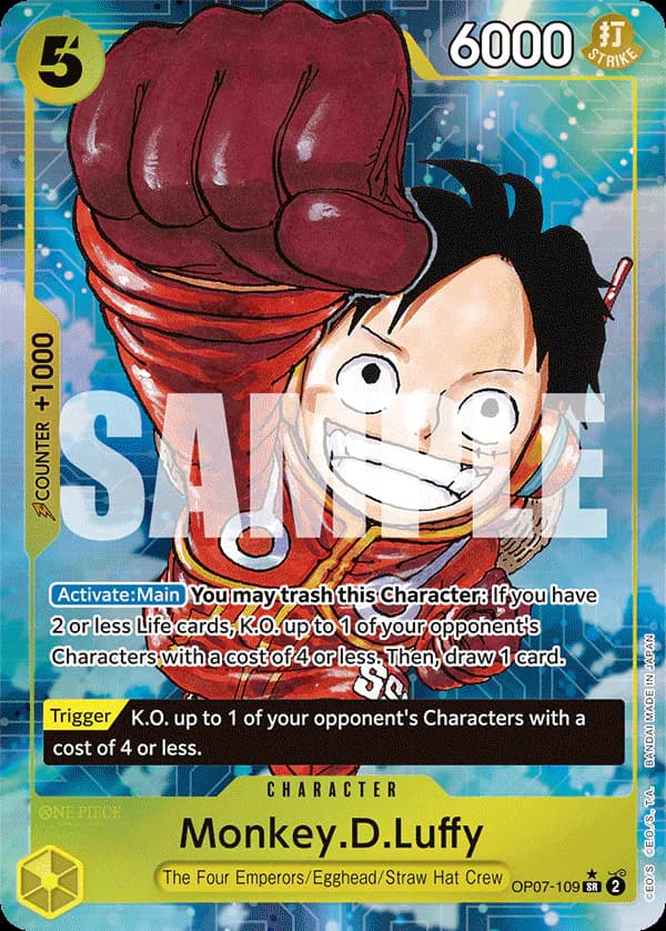 Monkey.D.Luffy OP07-109 Official alternate printing 1