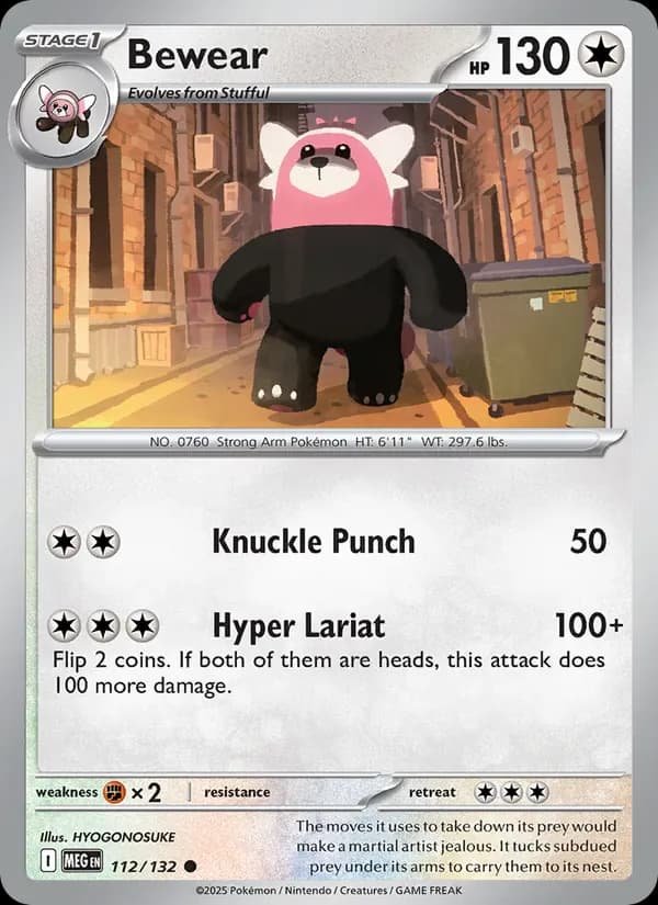 Bewear 112/132 from Mega Evolution