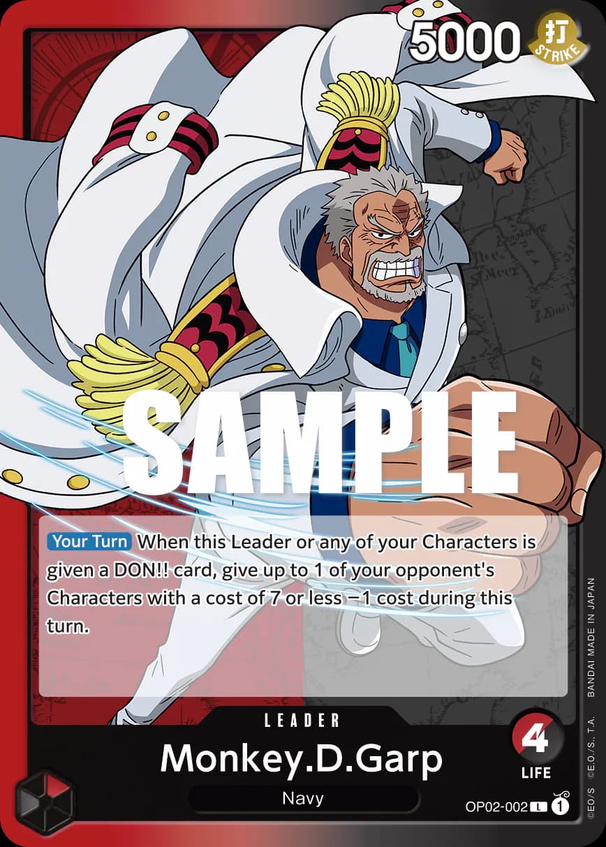 Monkey.D.Garp OP02-002 Standard printing