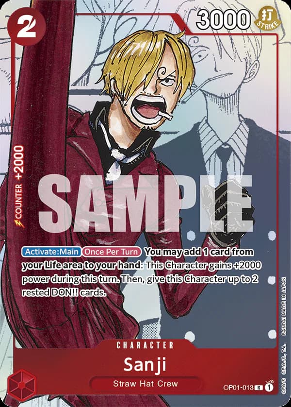 Sanji OP01-013 Official alternate printing 2