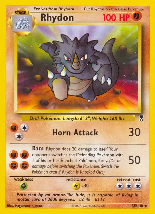 Rhydon 35/110 from Legendary Collection