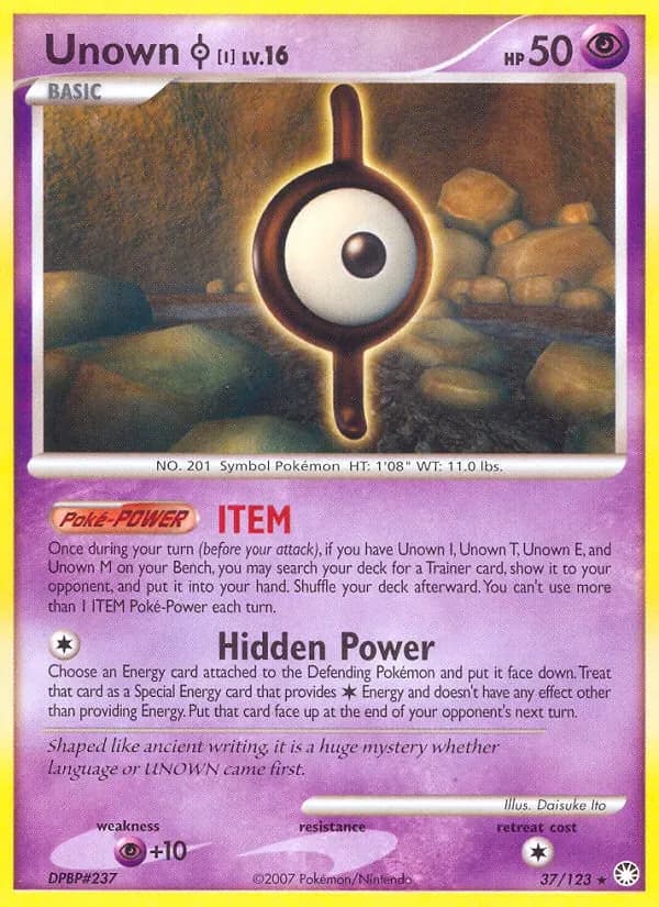 Unown I 37/123 from Mysterious Treasures