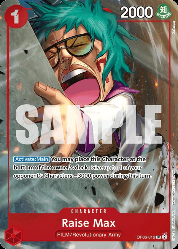 Raise Max OP06-016 Official alternate printing 1