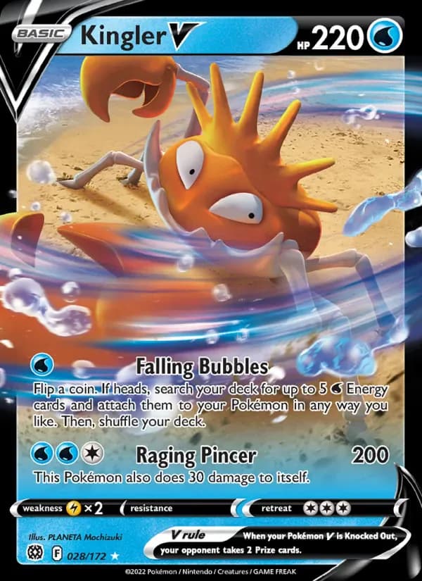 Kingler V 028/172 from Brilliant Stars