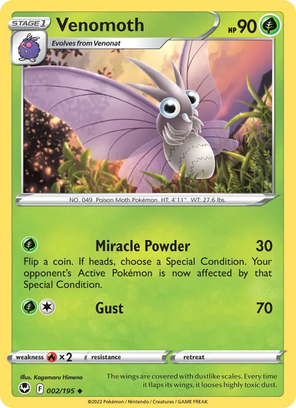 Venomoth 002/195 from Silver Tempest