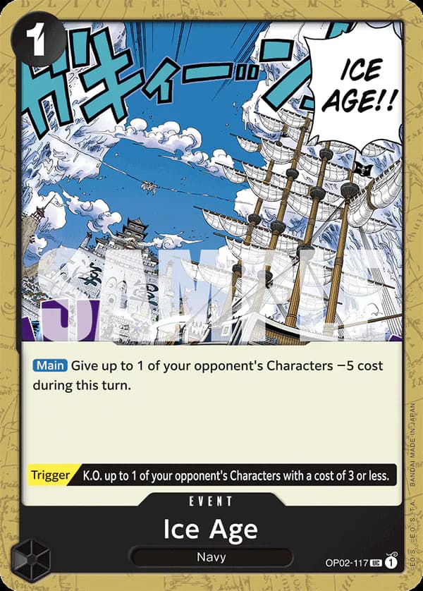 Ice Age OP02-117 Official alternate printing r1