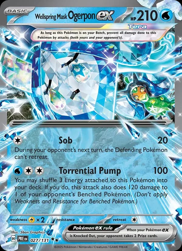 Wellspring Mask Ogerpon ex 027/131 from Prismatic Evolutions