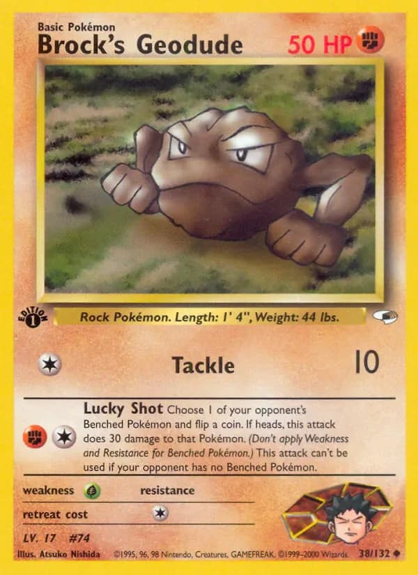 Brock's Geodude 38/132 from Gym Heroes