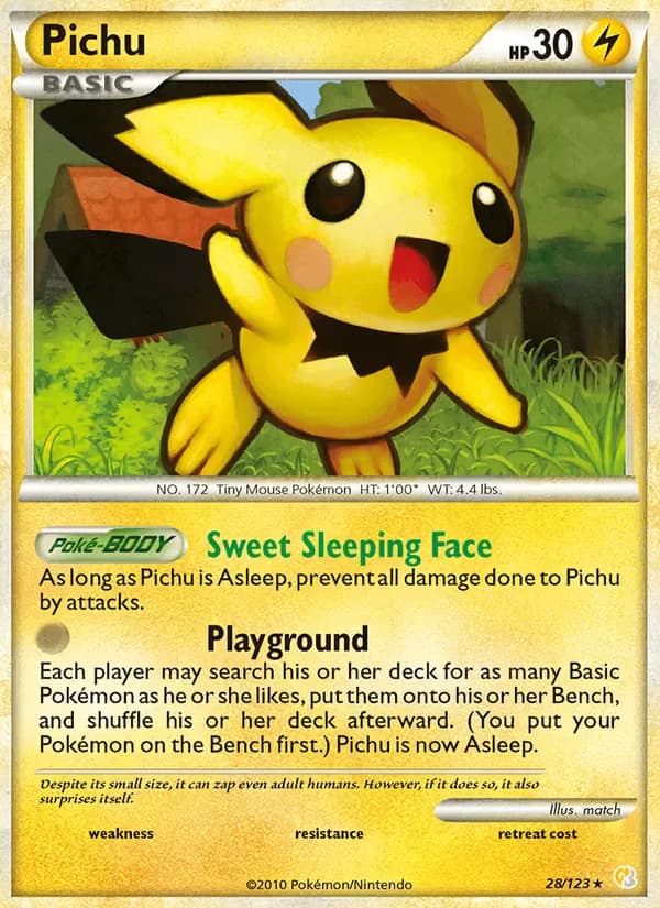 Pichu 28/123 from HeartGold & SoulSilver