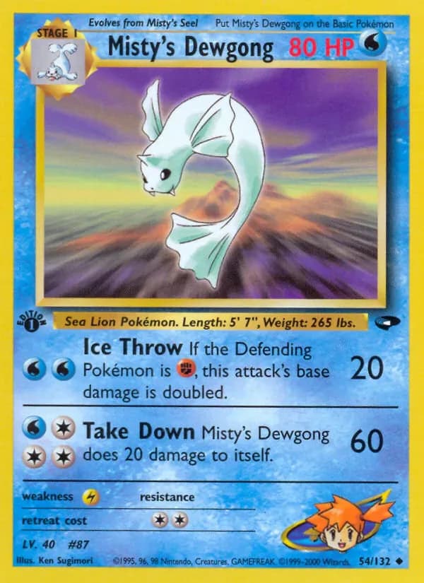 Misty's Dewgong 54/132 from Gym Challenge