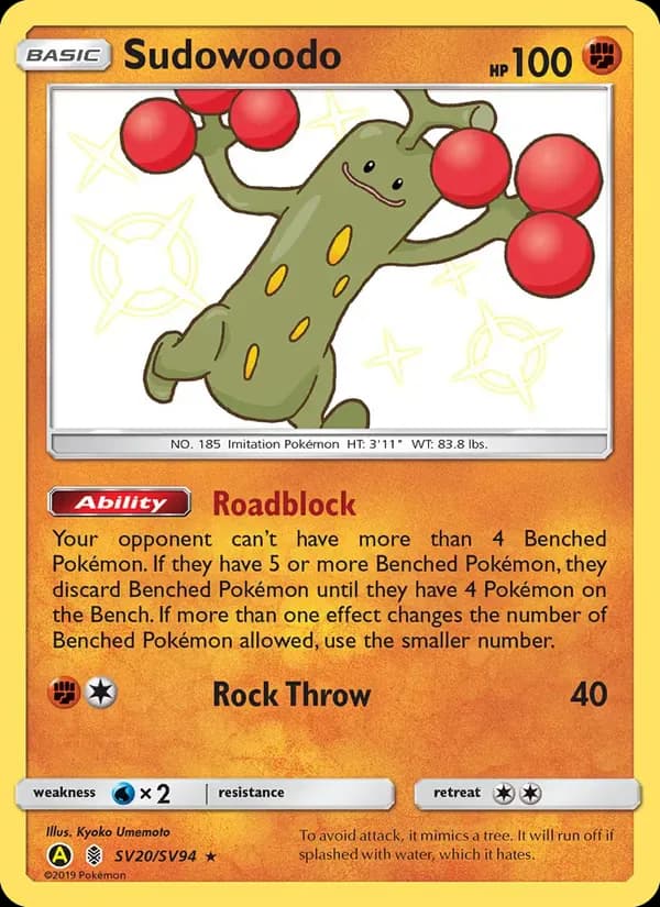 Sudowoodo SV20/SV94 from Hidden Fates