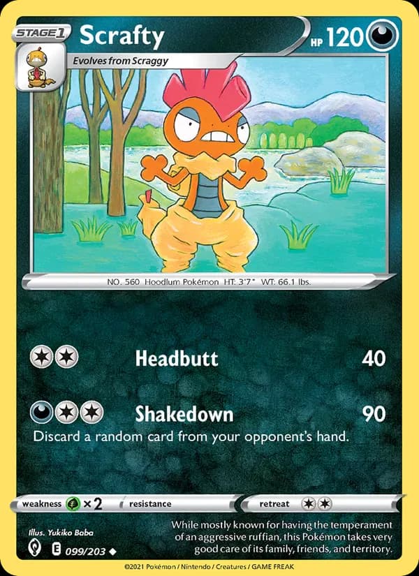 Scrafty 99/203 from Evolving Skies