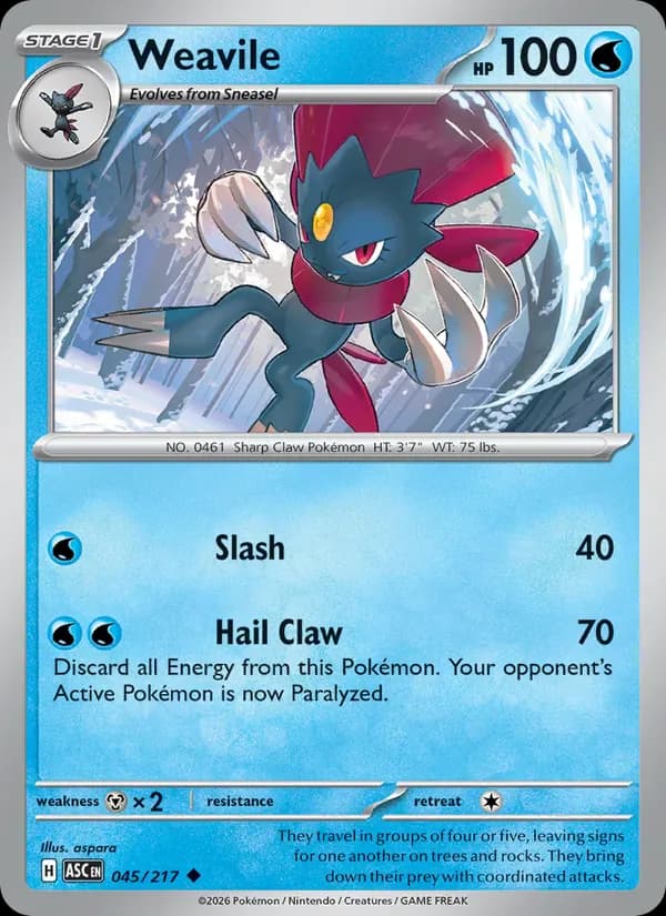 Weavile 045/217 from Ascended Heroes