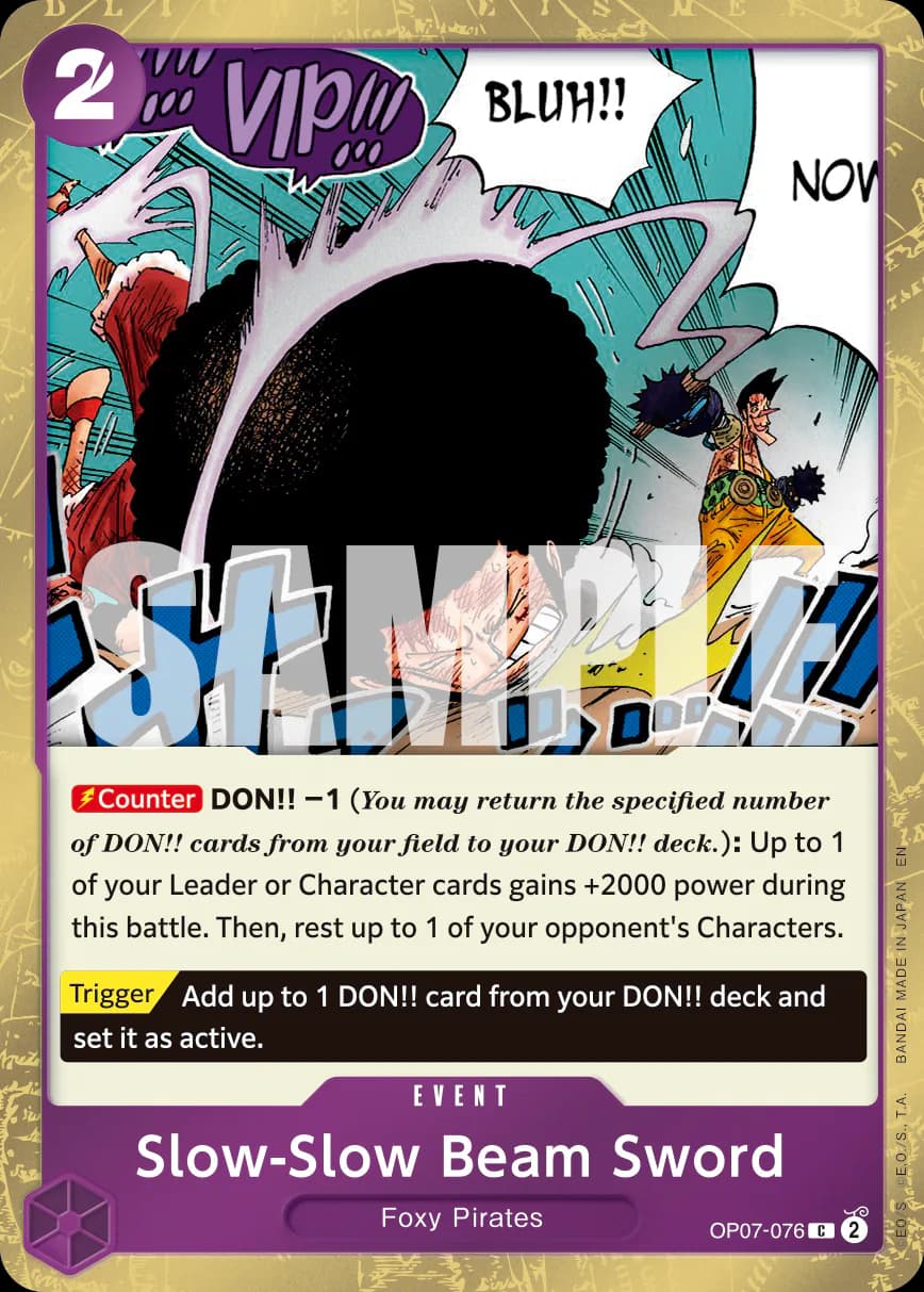 Slow-Slow Beam Sword OP07-076 Official alternate printing 1