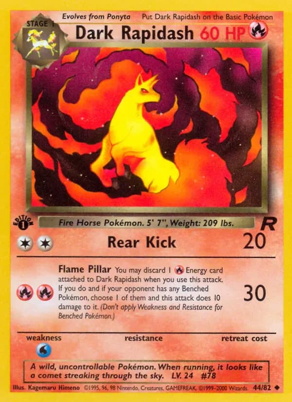 Dark Rapidash 44/82 from Team Rocket