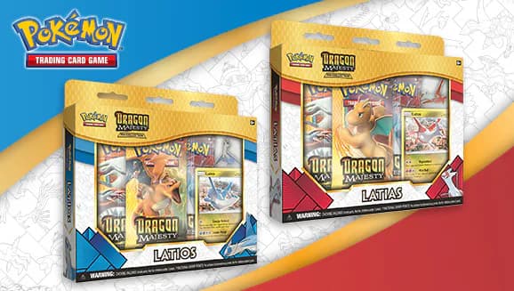 Pokemon TCG: Dragon Majesty Latias or Latios Pin Collection