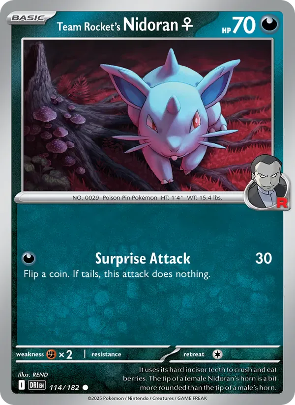 Team Rocket's Nidoran♀ 114/182 from Destined Rivals