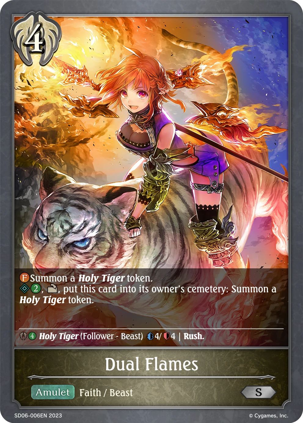 Dual Flames SD06-006EN Shadowverse: Evolve card