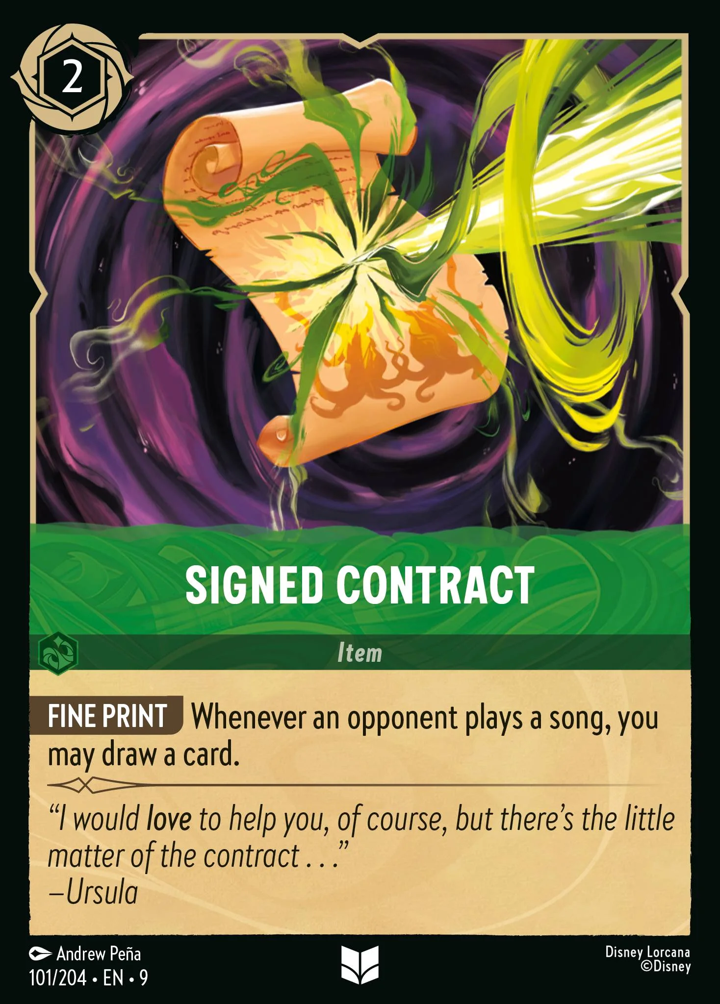 Signed Contract 101/204 from Fabled