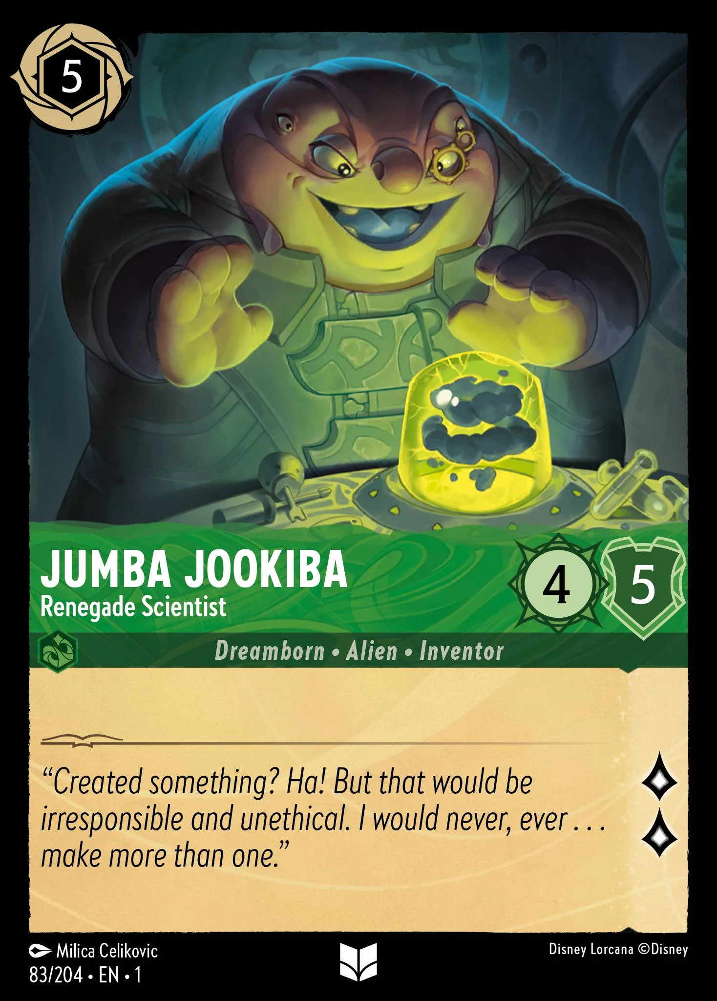 Jumba Jookiba - Renegade Scientist 83/204 from The First Chapter