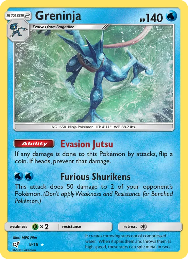 Greninja 9/18 from Detective Pikachu
