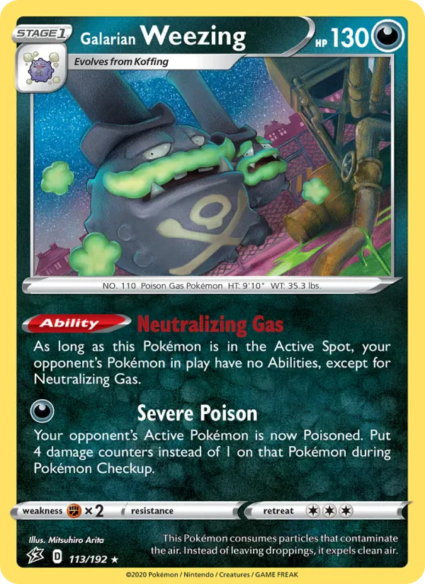 Galarian Weezing 113/192 from Rebel Clash