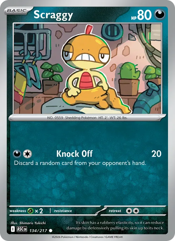 Scraggy 134/217 from Ascended Heroes