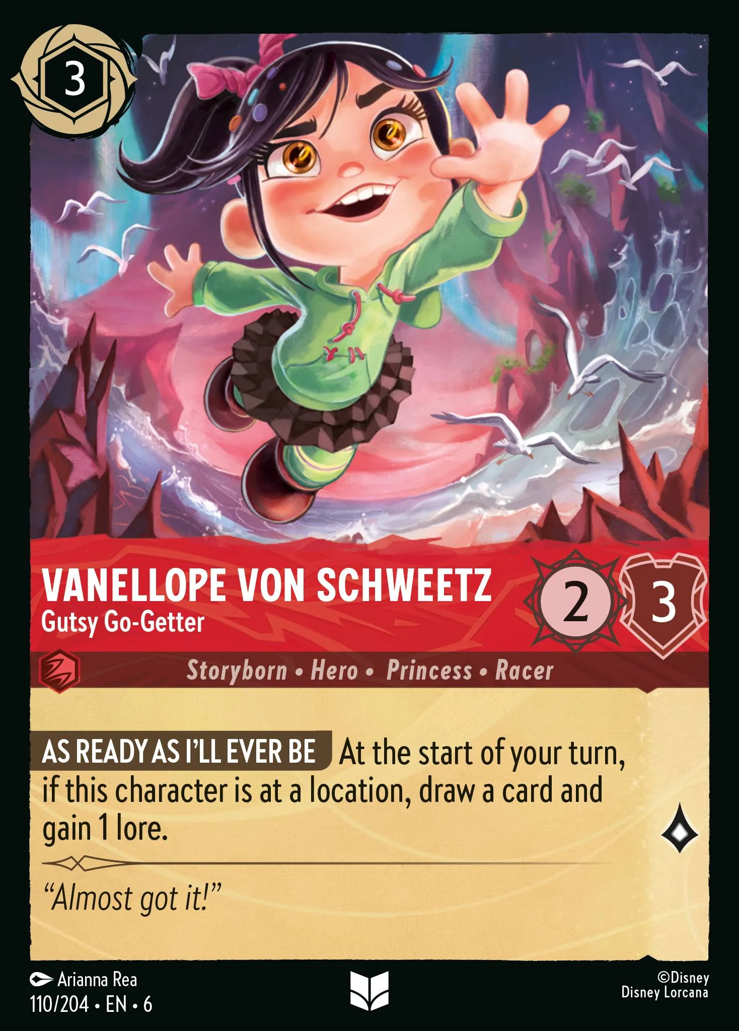 Vanellope von Schweetz - Gutsy Go-Getter 110/204 from Azurite Sea