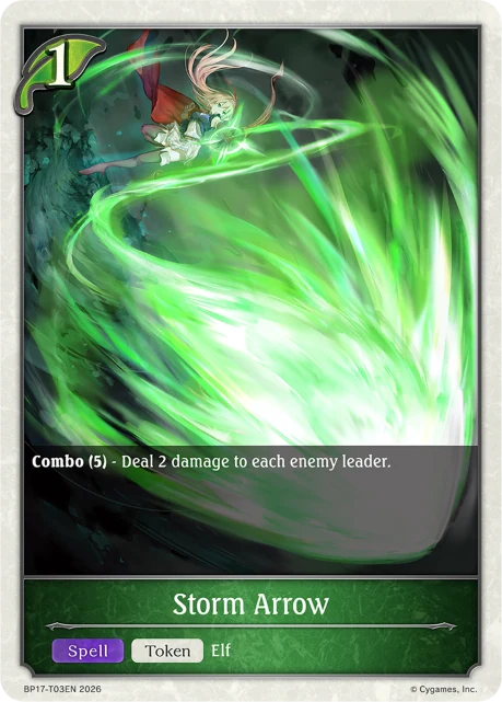 Storm Arrow BP17-T03EN Shadowverse: Evolve card